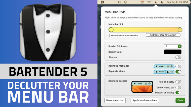 Bartender 5 For Mac v6.1.0 Best Menu Bar Organizer and Managment app For MacOS X Download Bartender 5 App For Mac
