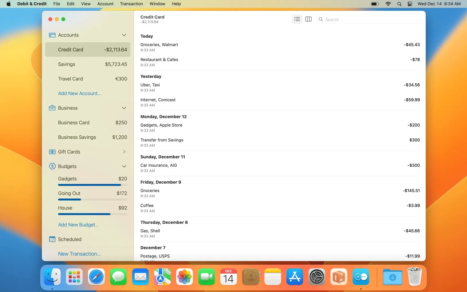 Debit And Credit Premium For Mac free download