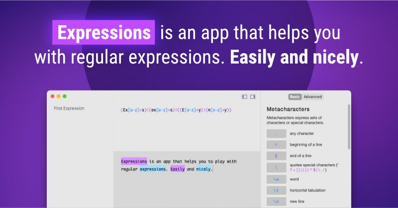 Expressions For Mac v3.1.6 Best App That Can allows to play with regular expressions Download App Expressions For mac