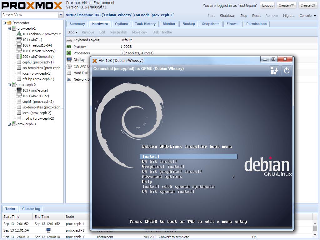 Proxmox virtual environment full