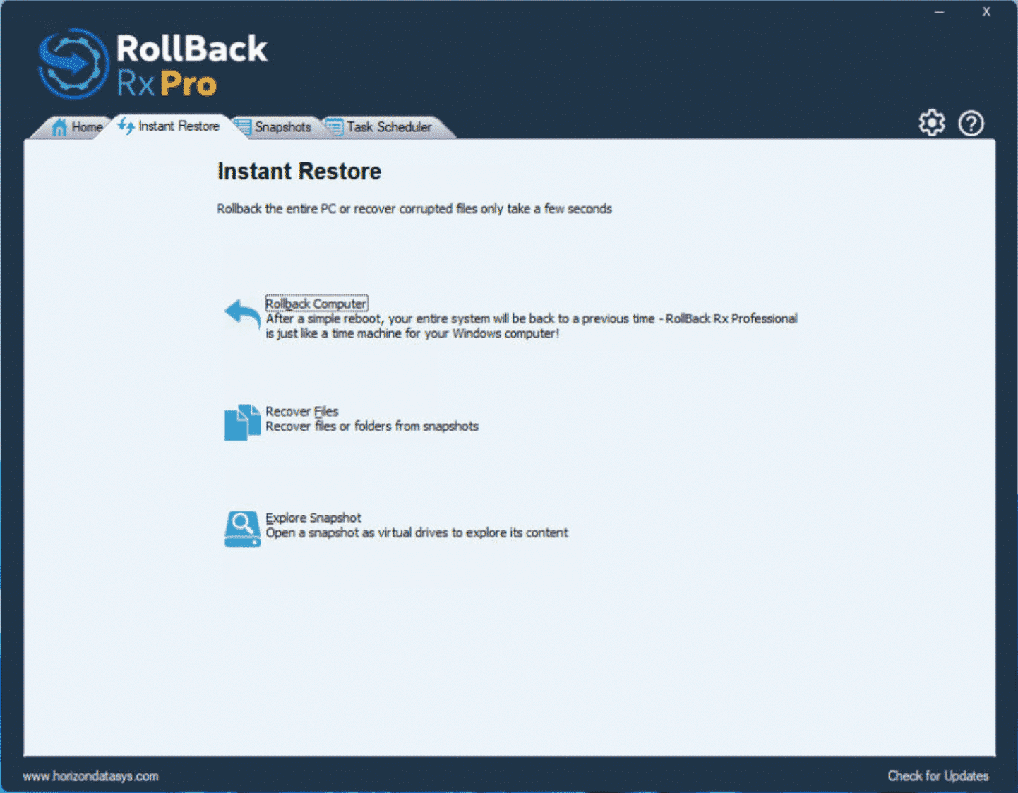 Download rollback RX pro main instant restore