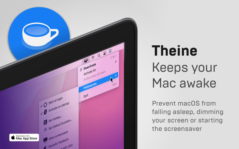 Theine App For Mac v3.15 Best App Mac to Keep Your Mac Awake Free Download Download Theine App for mac Full Version